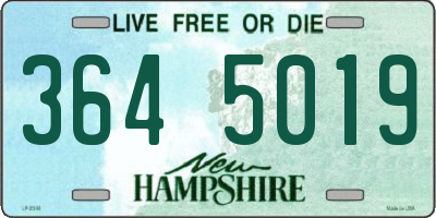NH license plate 3645019