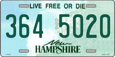 NH license plate 3645020