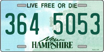 NH license plate 3645053