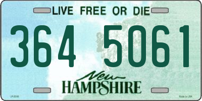 NH license plate 3645061