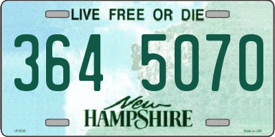 NH license plate 3645070