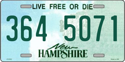 NH license plate 3645071