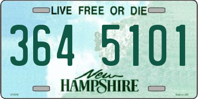 NH license plate 3645101