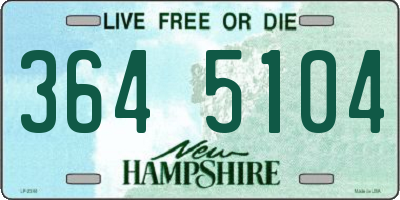 NH license plate 3645104