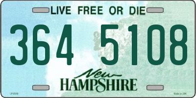 NH license plate 3645108