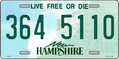 NH license plate 3645110