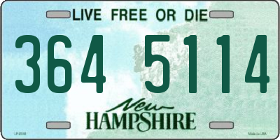 NH license plate 3645114