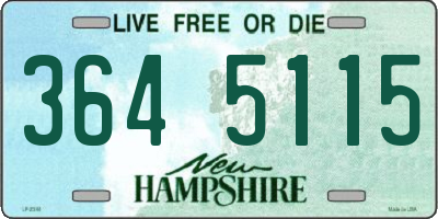 NH license plate 3645115