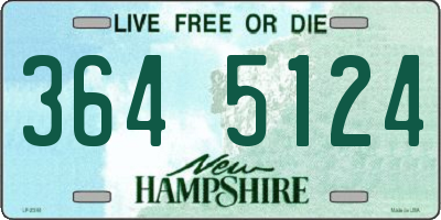 NH license plate 3645124