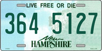 NH license plate 3645127