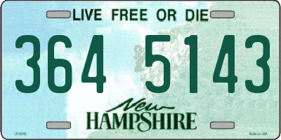 NH license plate 3645143