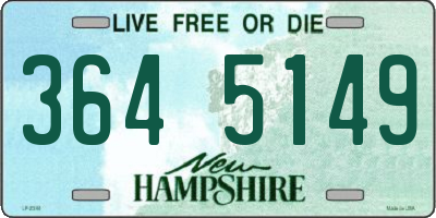 NH license plate 3645149