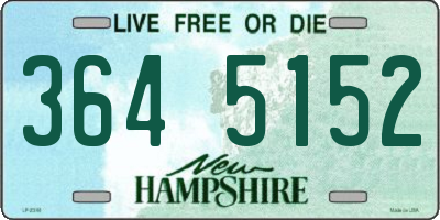NH license plate 3645152