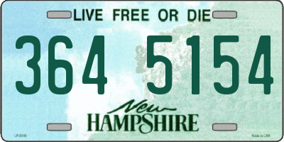 NH license plate 3645154