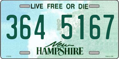 NH license plate 3645167