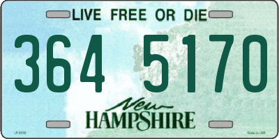 NH license plate 3645170