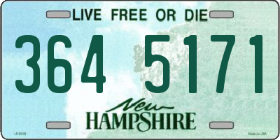 NH license plate 3645171