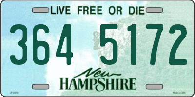 NH license plate 3645172