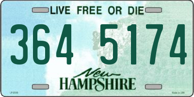 NH license plate 3645174