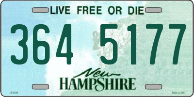 NH license plate 3645177
