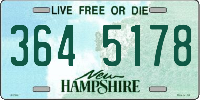 NH license plate 3645178