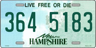 NH license plate 3645183