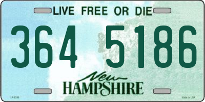NH license plate 3645186