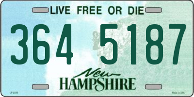 NH license plate 3645187