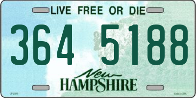 NH license plate 3645188