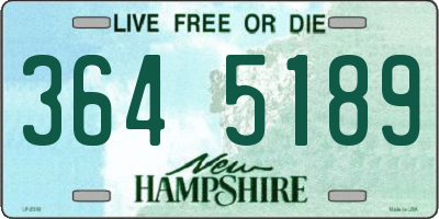 NH license plate 3645189