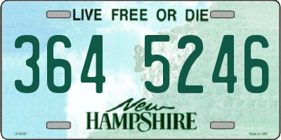 NH license plate 3645246