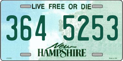 NH license plate 3645253