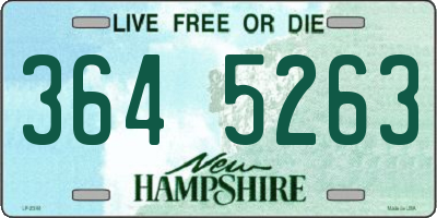 NH license plate 3645263