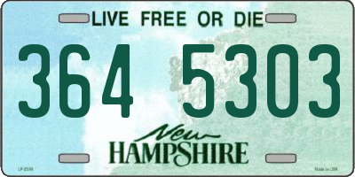NH license plate 3645303