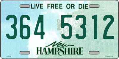 NH license plate 3645312