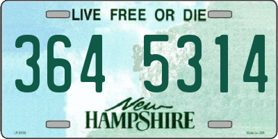NH license plate 3645314