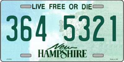 NH license plate 3645321