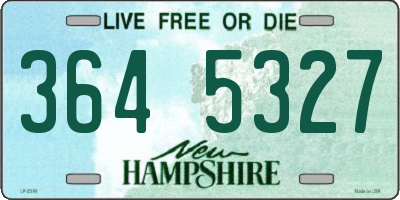 NH license plate 3645327