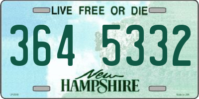 NH license plate 3645332