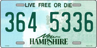 NH license plate 3645336