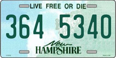 NH license plate 3645340