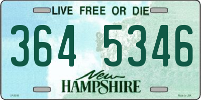 NH license plate 3645346