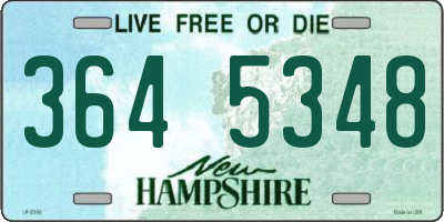 NH license plate 3645348