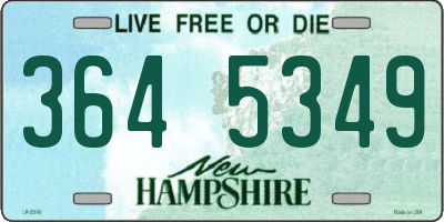 NH license plate 3645349