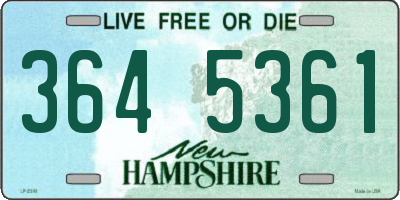 NH license plate 3645361