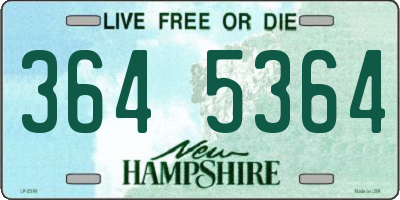 NH license plate 3645364