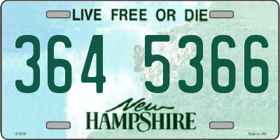 NH license plate 3645366