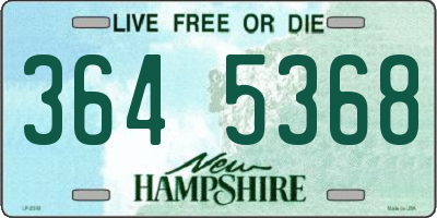 NH license plate 3645368