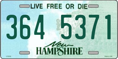NH license plate 3645371