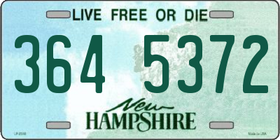 NH license plate 3645372